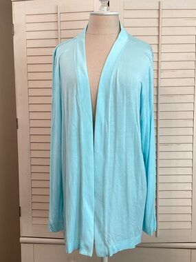 Lilly Pulitzer Blithe Light Blue Open-Front Cardigan